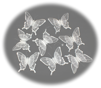 Butterfly Garland Organza