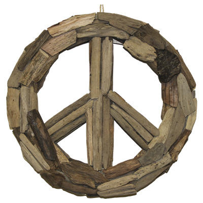 Driftwood Peace Sign