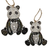 Recycled Magazine Panda Bear Ornaments