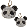 Recycled Magazine Panda Facer Ornaments