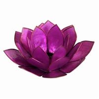 Violet Lotus Capiz Shell Tea Light Holder