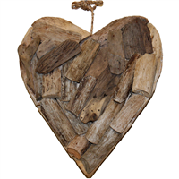 Folk Craft Wood Cut Heart