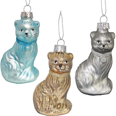 Cat Glass Ornament