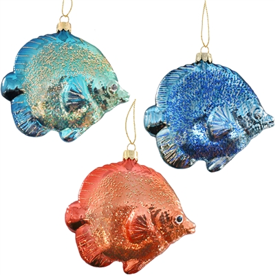 Discus Fish Glass Ornament, Large