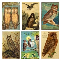 Vintage Owl Scenes Mini Matchbox