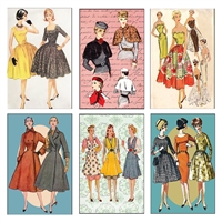 Vintage 1950's Fashion Mini Matchboxes Asst 60Pack