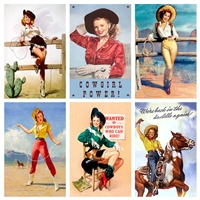 Vintage Cowgirls Mini Matchbox