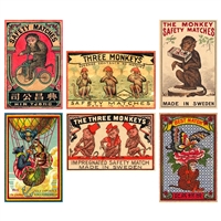 Vintage Monkey Ad Mini Matchbox
