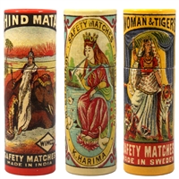 Vintage Women Ad Tube Matchboxes