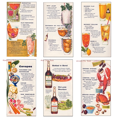 Vintage Cocktails Large Matchboxes