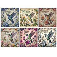 Hummingbird Gardens Square Mini  Matchboxes
