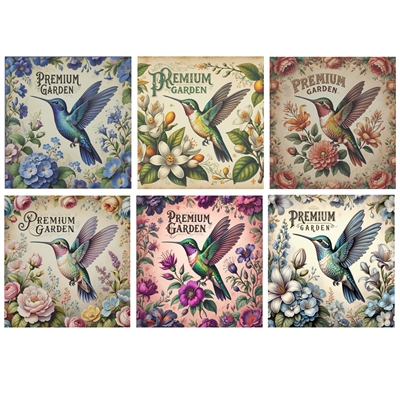 Hummingbird Gardens Square Mini  Matchboxes