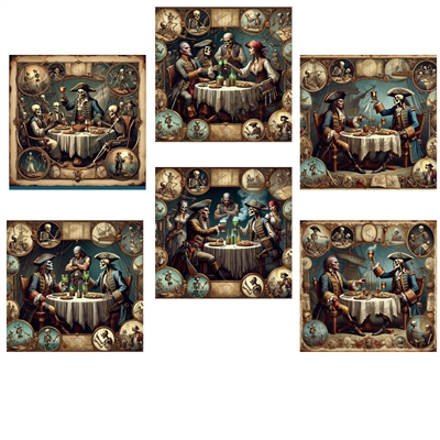 Pirate Party Matchbox  Square