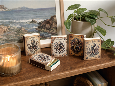 Sea Wanderer Octopi Mini Matchbox 60PK