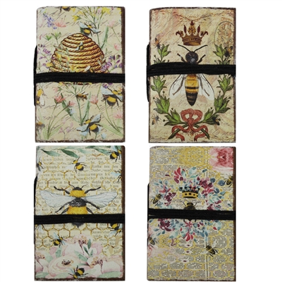 Journal Mini Pattern Paper Vintage Bee Meadow Mini Paper Journal