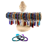 Buddha Beads & Tassle Bracelet