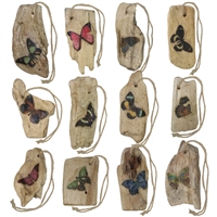 Assorted Wood Butterfly Ornaments