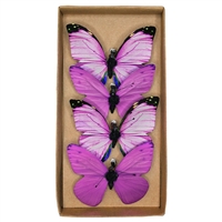 Lavender Fields Paper Butterfly Clips