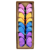 Rio Sunset Paper Butterfly Clips