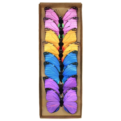 Rio Sunset Paper Butterfly Clips