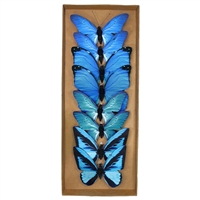 Mystic Blue Paper Butterfly Clips