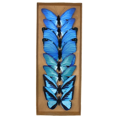 Mystic Blue Paper Butterfly Clips