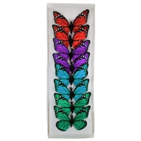 Rainbow Monarch Paper Butterfly Clips