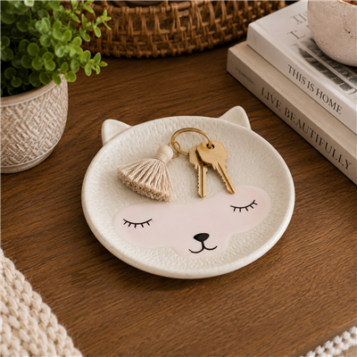 Baby Llama Ceramic Tray