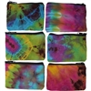 Tie-dye coin purses with zipper.