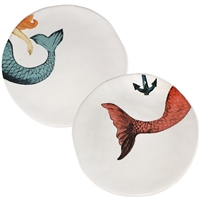 Round Mermaid and Merman Tail Plates