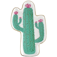 Prickly & Pink Teal Cactus Tray
