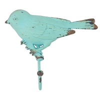 Vintage Bird on Branch Hook Turquoise