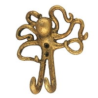 Octopus Wall Hook Gold