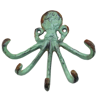 Octopus Wall Hook Emerald