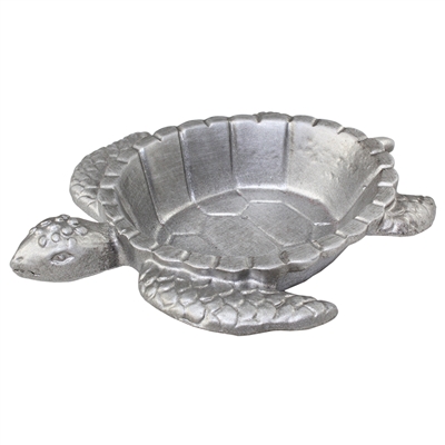 Sea Turtle Silver Metal Tray