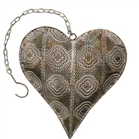 Ashia Metal Heart Decor Gold, Sage & White