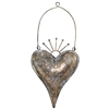-Zara Hanging Metal Heart Antq Bronze