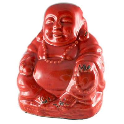 Crackle Red Buddha