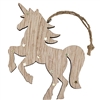 Unicorn Ornament Rearing Wood