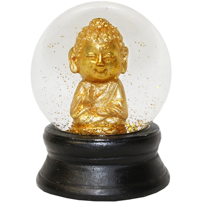 Gold Baby Buddha Snow Globe