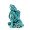 Resting Buddha Blue Ceramic