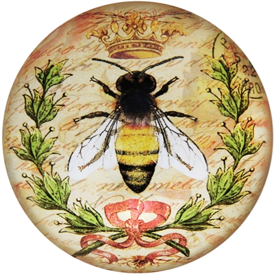 Queen Bee Glass Dome Paperweight