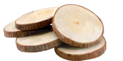 Wood Coasters with Bark
