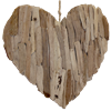 Folk Craft Wood Cut Solid Heart Lrg Valentine