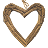 Folk Craft Wood Cut Open Heart Lrg