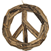 Folk Craft Wood Cut Peace Sign Lrg