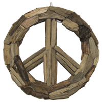 Driftwood Peace Sign