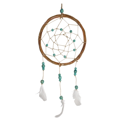 Branch Dream Catcher Natural Beads w/Feathers