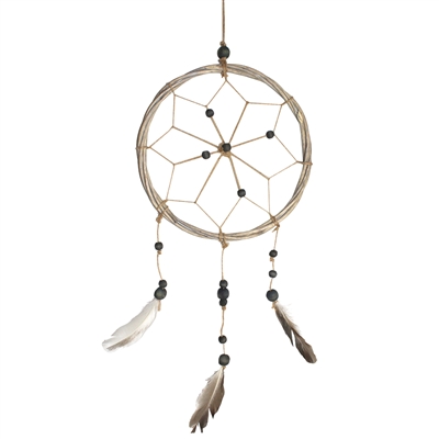 Branch Dream Catcher Natural Beads w/Feathers