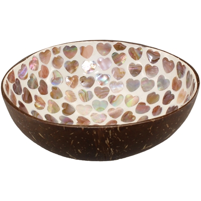 Coconut Bowl w/Mother of Pearl Inlay